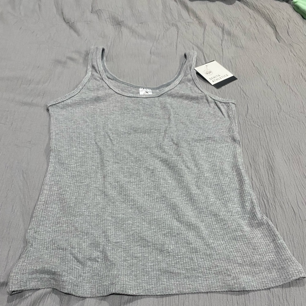 Gray senita tank top